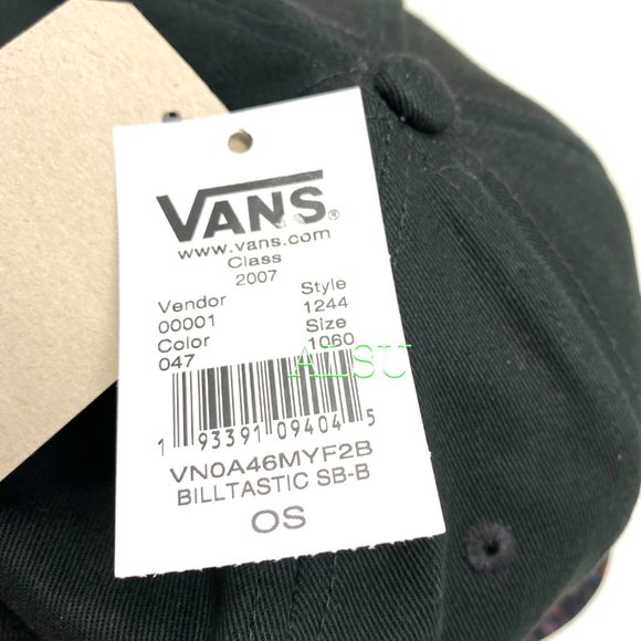 VANS Billtastic SnapBack Mens Multi Black Hat - Picture 4 of 5